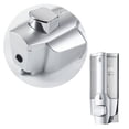 thumbnail image 2 of FRCOLOR shampoo bottle 1pc Manual Wall-mounted Push Type Liquid Soap Bottle Plastic Refillable Shampoo Liquid Soap Container Dispenser,7.48"X3.15"X2.76", 2 of 5
