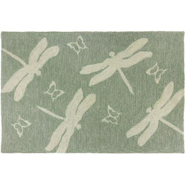 Homefires PPS-BES001C 3 x 5 Pi Polypropylène Libellule Terrain Main Accroché Tapis