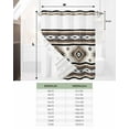 thumbnail image 6 of No Hook Shower Curtain with Snap-in Liner, Brown Southwest Waterproof Fabric Bathroom Curtains, Boho Blue Aztec Rustic Ethnic Farmhouse Bath Curtains & Mesh Top Window 72"x78" Long, 6 of 6