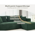 thumbnail image 5 of SEENYOO 108.7" Lounge Sofa, Green Sofa Bed for Living Room, Modular L-Shape Cloud Couch with Memory Foam & Oversized Chaise, 3-Seat Sectional, 5 of 9