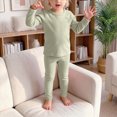 thumbnail image 2 of HFHAPW Toddler Boys Girls Pajama Sets Long Sleeve Top with Pants 2 Piece Pjs Set Fall Winter Sleepwear, 2 of 5