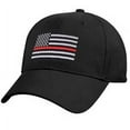 thumbnail image 2 of Rothco Black Thin Red Line Low Profile Cap 9896, 2 of 2