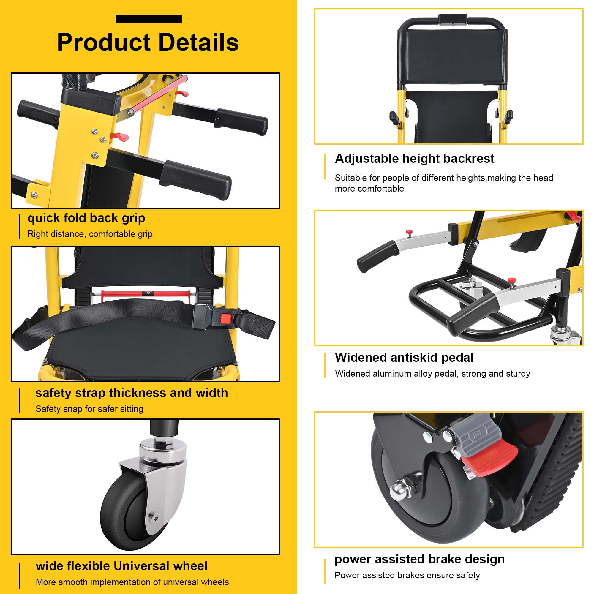 DIYAREA Portable Electric Wheelchair for Adults, Portable All