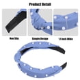 thumbnail image 3 of Satén Anudado Perla Diadema, para Mujeres, Azul, 1.1 Pulgadas Ancho, 3 of 7