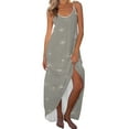 thumbnail image 2 of Lenago Robe Sans Manches Grande Taille pour Femmes, Robe d'Été Décontractée Sans Manches, Robe Ample à Bretelles Rondes, Robe de Plage, Robes Maxi Bohèmes, Robes d'Été de Plage en Liquidation, 2 of 4