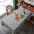 thumbnail image 2 of Rectangle Tablecloth, Christmas Polyester Table Cloth, Spillproof Heavy Weight Table Cover, Washable Table Cover with Dust-Proof Wrinkle Resistant, for Birthday Party 140*200cm, 2 of 5