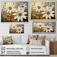 thumbnail image 4 of Designart "Daisies Golden Daisies Painting I" Floral Floater Framed Wall Decor, 4 of 7