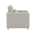 thumbnail image 5 of Serta Carly Scandinavian Fabric Foam Solid Print Removable Cushions Convertible Chair, Light Gray, 5 of 7