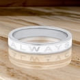 thumbnail image 3 of ALWAYS Ring - Personalized White Enamel Ring - 4mm Wide Enamel Stacking Band - Customized Enamel Band- Proposal Ring - Wedding Band - High Quality, 3 of 4