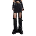 thumbnail image 1 of Pantalones Prolriy para mujer, pantalones cargo góticos para mujer, pantalones holgados punk de pierna recta ancha, pantalones estéticos góticos, pantalones de mujer negros S, 1 of 8