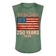 thumbnail image 3 of 250 Anniversary Usa Shirts Men Patriotic Independence Day Shirt Crew Neck Graphic American Flag T Shirts Sleeveless Muscle Fit We the People Tank Tops Army Green 2XL, 3 of 3