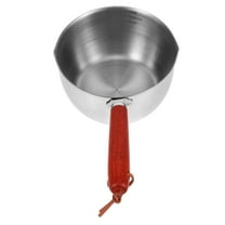 OUNONA Stainless Steel Cooking Pot Small Butter Melting Pot Mini Saucepan Coffee Maker With Handle For Home And Outdoor Cooking