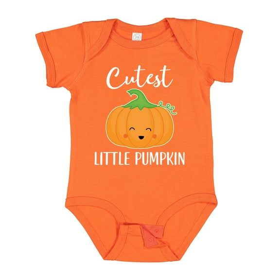 Inktastic Halloween Cutest Little Pumpkin Boys or Girls Baby Bodysuit