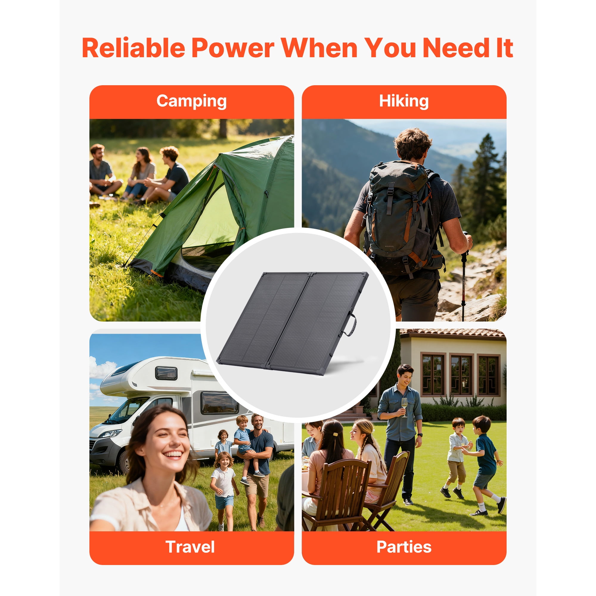 KFFKFF Foldable Solar Panel S100 Monocrystalline 100W ≥24% IP67 +, 1