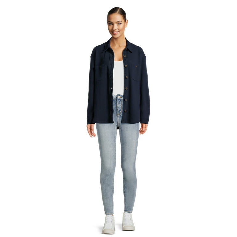 Time and tru women's waffle knit jacket best sale