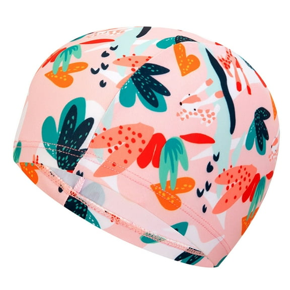 ZACPNCV Swim Cap for Kids Fabric Swimming Cap,Elastic Boys Swimming Hat Yellow 3-10 Years