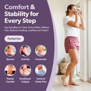 BraceAbility Lightweight Compression Ankle Sleeve, Black, L