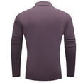 thumbnail image 5 of SELONE Mens Thermal Underwear Tops High Neck Undershirt Long Sleeve Pullover Soild Tight Winter Home Clothes Purple, 5 of 9