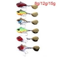 thumbnail image 5 of 8g 12g 15g Spoon Metal Spinner Tackle Vibration Rotate Treble Hook VIB Lure Wobblers Crankbaits Metal Fishing Bait COLOR C - 12G, 5 of 8