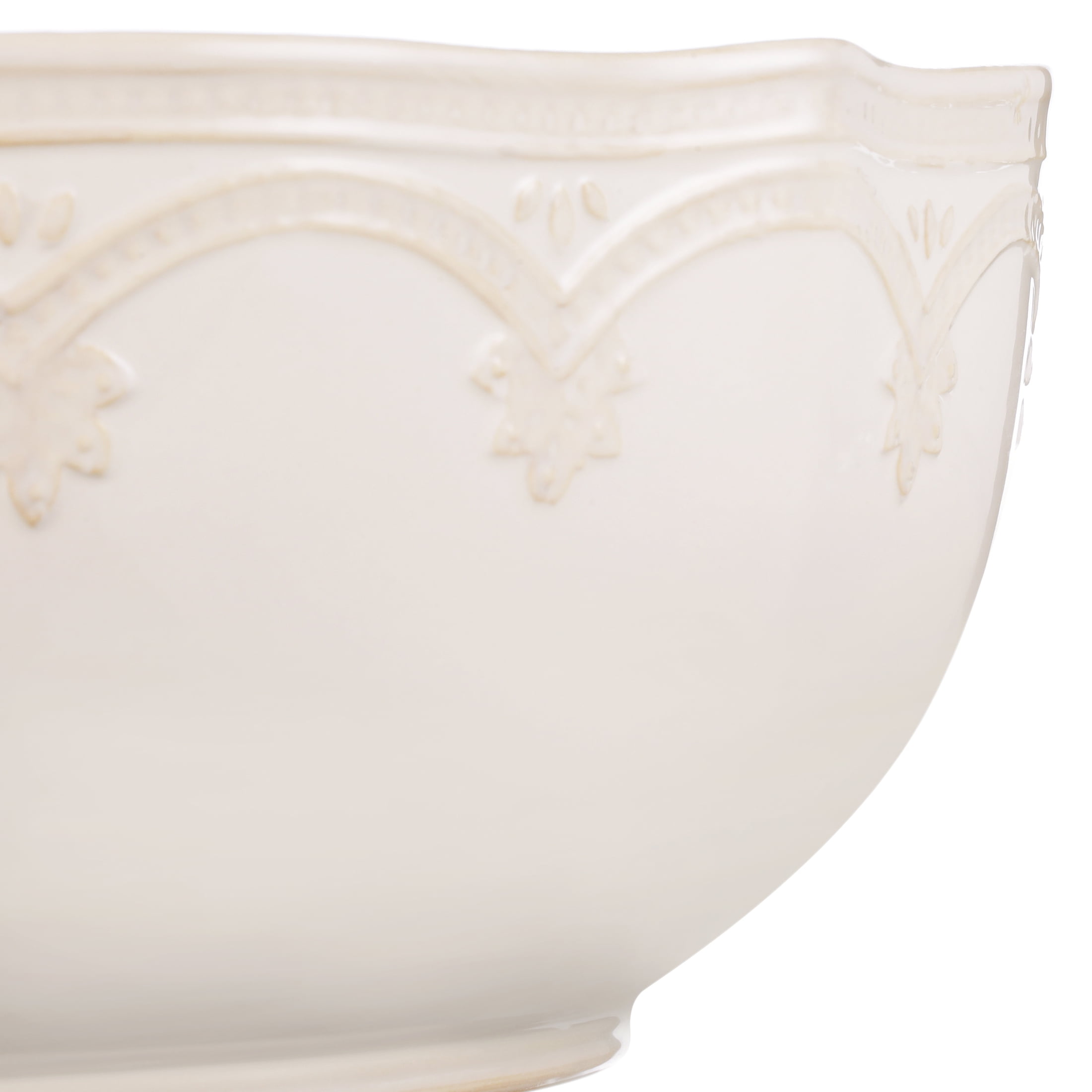 The Pioneer Woman Farmhouse Lace 10-inch Stoneware Serving Bowl, Linen