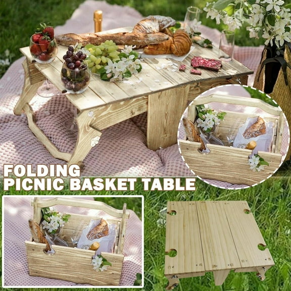 Clearance Woodworking Tools under $20,2-in-1 CampingGarden Snack Portable Basket Beaches Table Folding And Foldable For Family Outdoor Basket Wine Kitchen,Dining & Bar