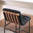 thumbnail image 5 of CoSoTower Lahni 17.75" Black Boucle Fabric Counter Height Chair, 5 of 5