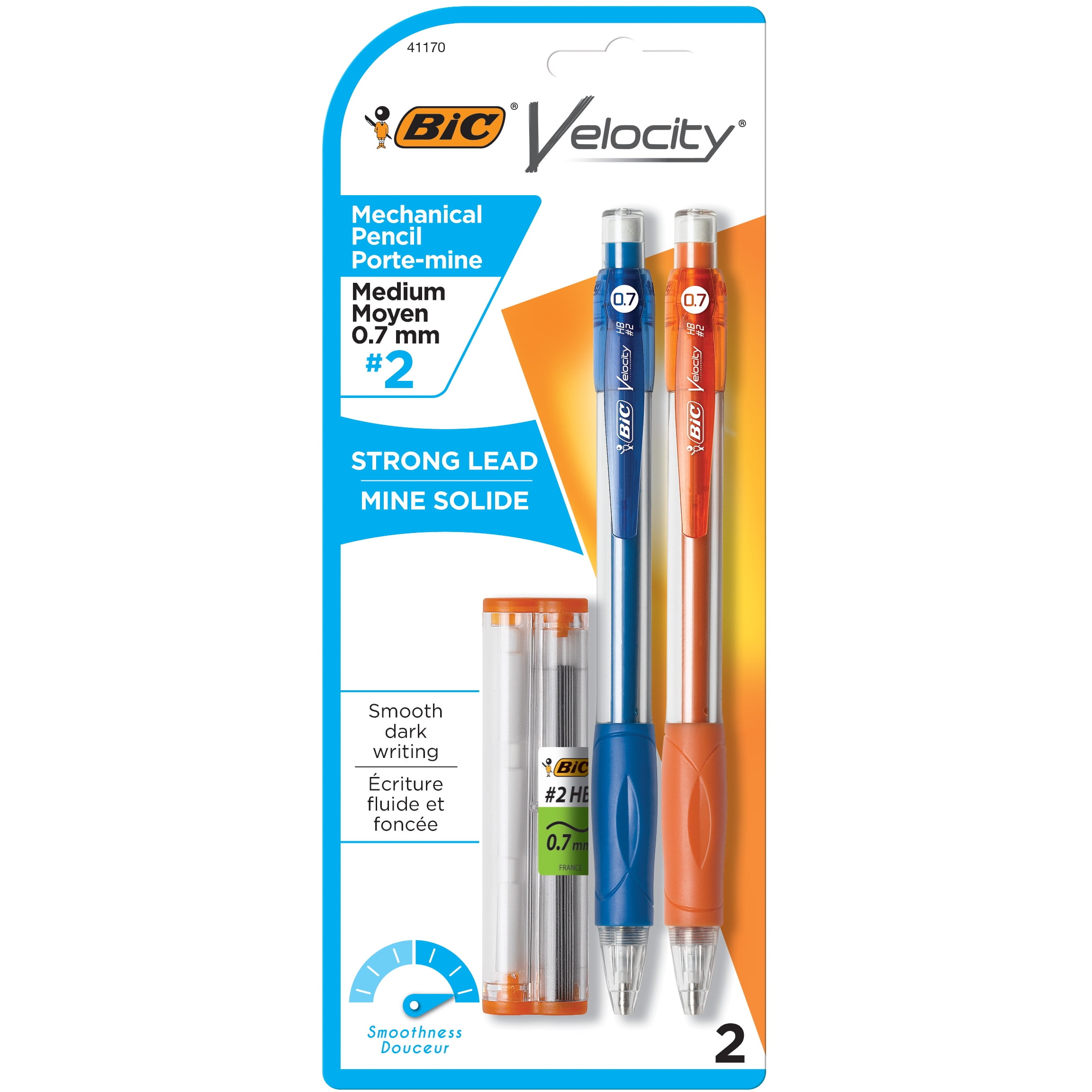 1 Set of 4 count Medium Point Velocity Original Mechanical Pencil 0.7mm 