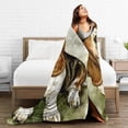 thumbnail image 5 of Basset Hound Dog Blanket Throw Blankets Soft Portable Blankets Twin, Travel Size for Men Women-Summer Spring Fall for Home Living Room, Bedroom, Couch, Patio Housewarming Gifts 60x50 in, 5 of 6