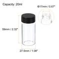 thumbnail image 3 of Uxcell Botella de Almacenamiento de Vidrio de Reactivo de 20 mL Redonda con Tapa de Plástico enroscable para Laboratorio y Hogar, Paquete de 10, 3 of 5