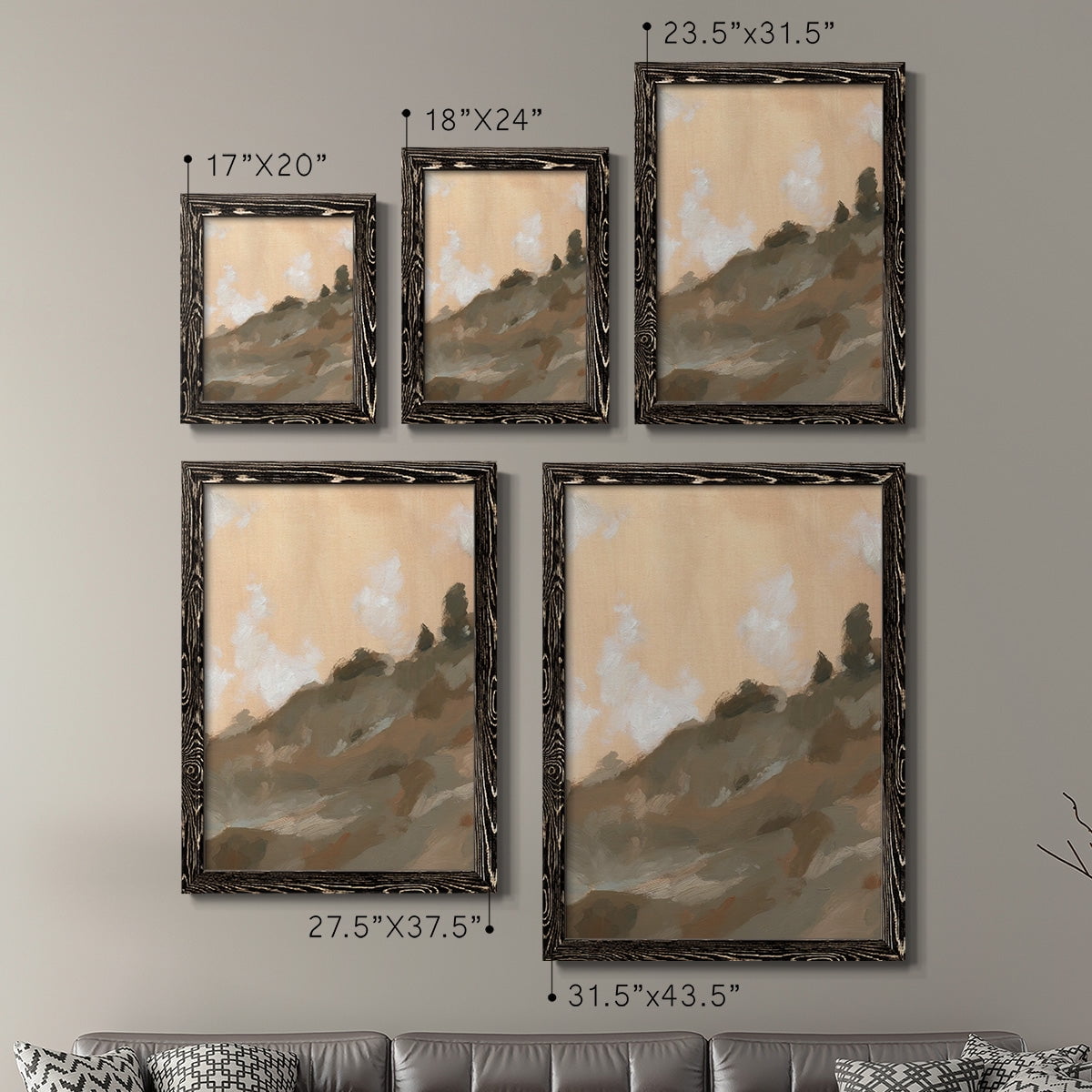 Hillside Walking Path III - Premium Framed Canvas 2 Piece Set - Ready to Hang