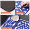 thumbnail image 4 of UNIWELL 2-Pack Anti-Skid Kitchen Rugs and Mats for Home Floor and Living Room 17"x30"+17"x47" blue, 4 of 6