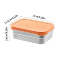 thumbnail image 3 of Lunch Bento Boîte à en Acier Inoxydable avec Couvercle en Silicone, Contenant de Rangement Alimentaire Réutilisable et Étanche pour la Préparation des Repas, 16 x 11,5 x 5,6 cm, Bleu/ Rose/ Violet/orange, Lot de 1, 3 of 6