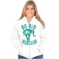 thumbnail image 4 of Go Big Or Go Home Large Elephant Unisex Fleece Graphic Zip Up Hoodie Brisco Brands 4X, 4 of 5