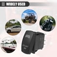 thumbnail image 3 of Unique Bargains 2pcs LED Light Bar 5 Pin Toggle Rocker SPST Switch 20A/12V 10A/24V for Car Plastic White LED Lighted, 3 of 8