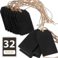 thumbnail image 1 of Etiquetas de pizarra colgantes de madera, mini letreros de pizarra, etiquetas de pizarra de madera, etiquetas de pizarra colgantes, etiquetas de precio ideales, etiquetas de mensaje, negras, 1 of 6