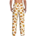thumbnail image 3 of Uemuo Pumpkin Maple Leaves Pattern Men's Wide Leg Palazzo Lounge Pants with Pockets Light Weight Loose Comfy Casual Pajama Pants-, 3 of 9