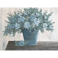 thumbnail image 2 of Jacobs, Cindy 18x15 Gold Ornate Wood Framed with Double Matting Museum Art Print Titled - Steel Blue Floral II, 2 of 4
