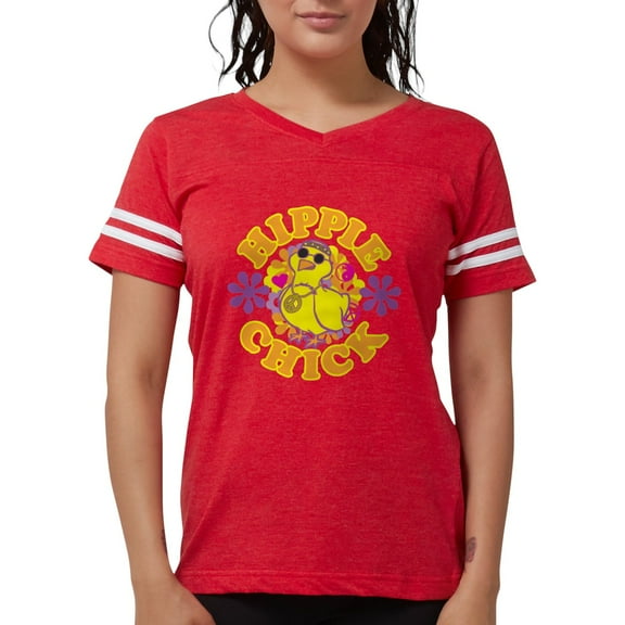 CafePress - Hippie Chick T Shirt - Womens Football Shirt