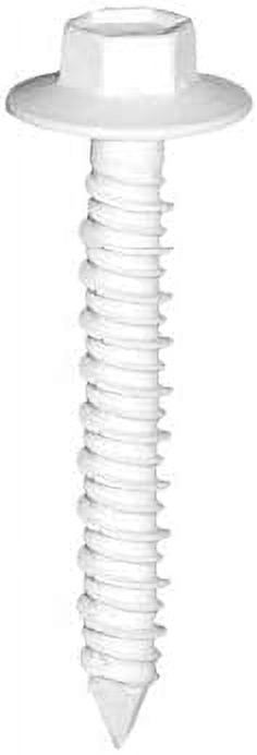 1/4" x 1-3/4" White Phillips Flat Head Concrete Screws (100 pcs.)