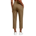 thumbnail image 4 of Guluxicc Women's Golf Pants Elastic Waist Straight Leg Long Trousers Business Casual Wear for Summer Casual Outfits, 4 of 8