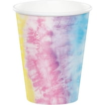 96 Count Bulk Pack Tie Dye Party Paper Cups