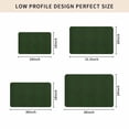 thumbnail image 5 of Solid Dark Green Door Mat Indoor Outdoor,Retro Minimalism Abstract Denim Texture Non Slip Welcome Mat with Rubber Backing,Absorbent Fabric Front Door Mats Entryway Rug for Home Patio Entrance 18"x30", 5 of 9
