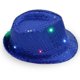 thumbnail image 1 of Adult 9 -color LED lamp sequins Performance Jazz cap (Royal blue) 1 pieces, 1 of 5