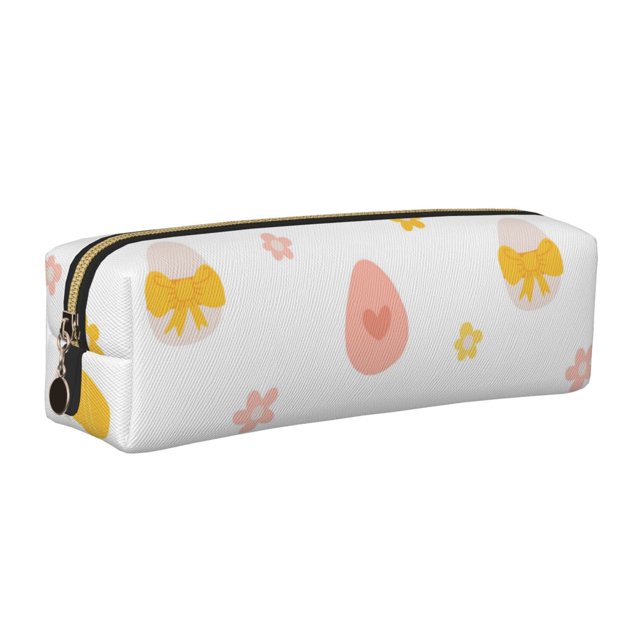 Fotbe Funny Chicken Estuche para Lápices de Cuero con Estampado, Estuche con Cremallera Resistente, Organizador Compacto y Elegante para Papelería