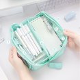thumbnail image 4 of Prism Pencil Case Pen Bag Cream Color Large Capacity Soft More Pocket Storage Pouch for Stationery School A7446 Reverie, 4 of 6
