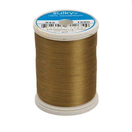 King Spool - 268d 40wt 2-Ply Rayon Thread, 850 yd, Burnt Toast, King Snap Spool. 100% Silky Sheen Rayon By Sulky Of America