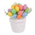 thumbnail image 4 of Tachiuwa Artificial Easter Eggs Pot Easter Egg Flower Pot for Office Desktops Festivals Gold Spotted, 4 of 10