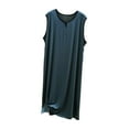 thumbnail image 2 of Bovxnpu Mens Bathrobes, Men's Nightshirt Sleeveless Nightgown Tank Top Soft Loose Sleepwear Lightweight Nightwear Comfy Sleep Shirt, 2 of 7