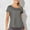 Grey, variant on WNEGSTG Shirts for Women Sports Breathable Loose T Shirt Relaxed Fit Yoga Wear Running Vent Top Black