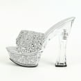 thumbnail image 6 of Glass Hotel Water Diamond Thick Heel Banquet Slippers Women's Summer Waterproof Platform Thick Sole Sexy CrystalLFD, 6 of 6